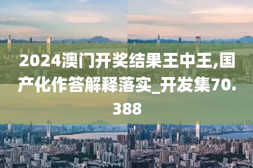 2024澳门开奖结果王中王,国产化作答解释落实_开发集70.388