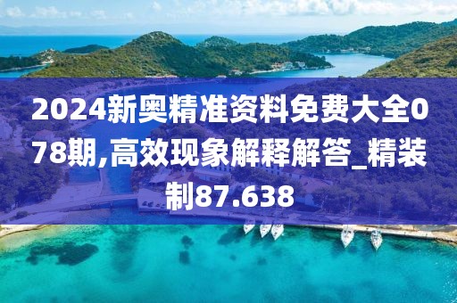 2024新奥精准资料免费大全078期,高效现象解释解答_精装制87.638