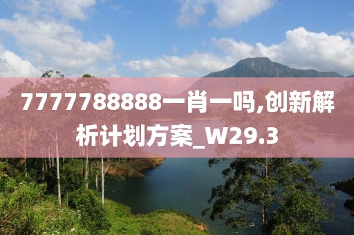 7777788888一肖一吗,创新解析计划方案_W29.3