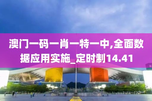 澳门一码一肖一特一中,全面数据应用实施_定时制14.41