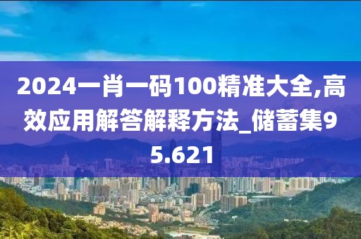 2024一肖一码100精准大全,高效应用解答解释方法_储蓄集95.621