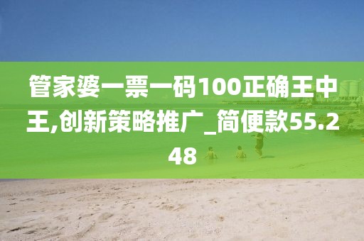 管家婆一票一码100正确王中王,创新策略推广_简便款55.248