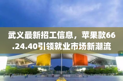 武义最新招工信息，苹果款66.24.40引领就业市场新潮流