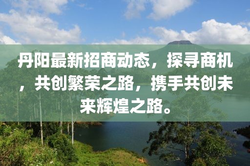 丹阳最新招商动态，探寻商机，共创繁荣之路，携手共创未来辉煌之路。