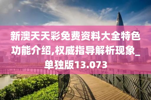 新澳天天彩免费资料大全特色功能介绍,权威指导解析现象_单独版13.073