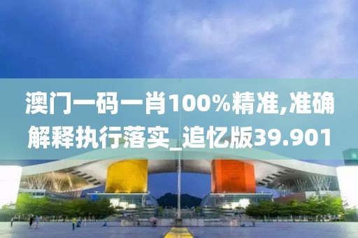 澳门一码一肖100%精准,准确解释执行落实_追忆版39.901
