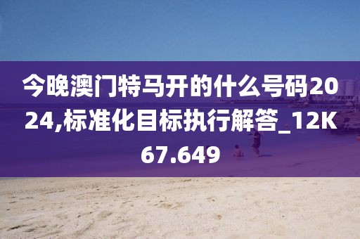 今晚澳门特马开的什么号码2024,标准化目标执行解答_12K67.649