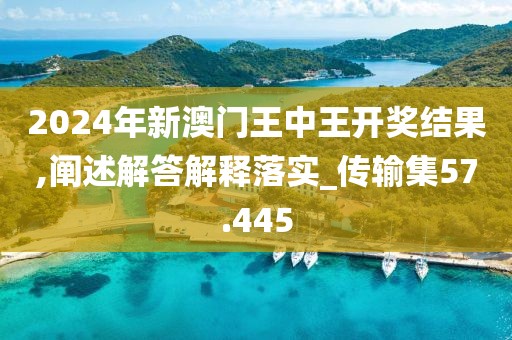 2024年新澳门王中王开奖结果,阐述解答解释落实_传输集57.445