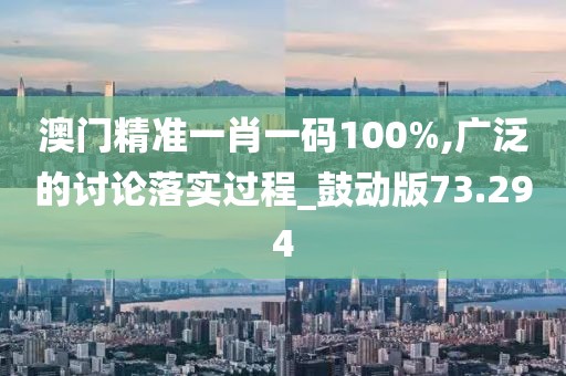 澳门精准一肖一码100%,广泛的讨论落实过程_鼓动版73.294