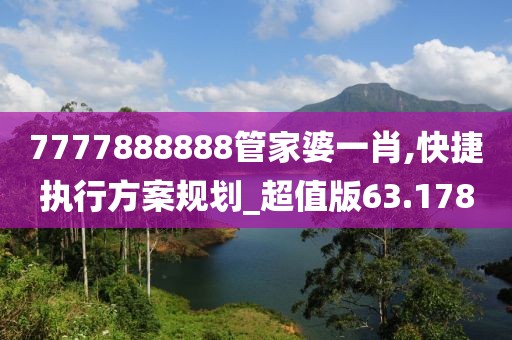 7777888888管家婆一肖,快捷执行方案规划_超值版63.178