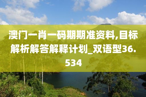 澳门一肖一码期期准资料,目标解析解答解释计划_双语型36.534