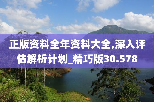 正版资料全年资料大全,深入评估解析计划_精巧版30.578