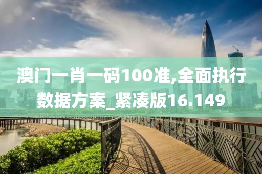 澳门一肖一码100准,全面执行数据方案_紧凑版16.149
