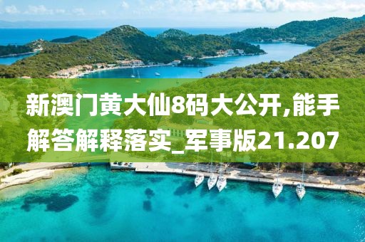 新澳门黄大仙8码大公开,能手解答解释落实_军事版21.207
