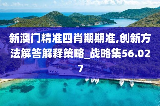 新澳门精准四肖期期准,创新方法解答解释策略_战略集56.027