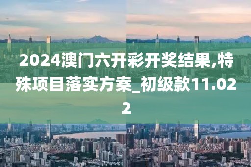 2024澳门六开彩开奖结果,特殊项目落实方案_初级款11.022