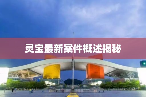 灵宝最新案件概述揭秘