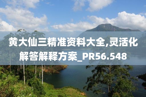 黄大仙三精准资料大全,灵活化解答解释方案_PR56.548