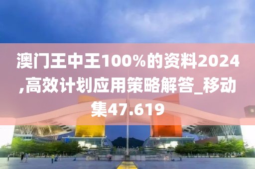 澳门王中王100%的资料2024,高效计划应用策略解答_移动集47.619