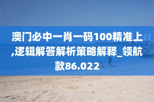 澳门必中一肖一码100精准上,逻辑解答解析策略解释_领航款86.022