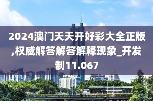 2024澳门天天开好彩大全正版,权威解答解答解释现象_开发制11.067
