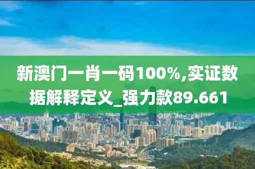 新澳门一肖一码100%,实证数据解释定义_强力款89.661