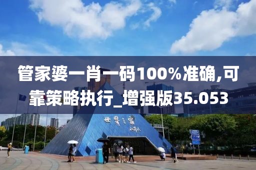管家婆一肖一码100%准确,可靠策略执行_增强版35.053