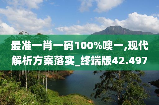 最准一肖一码100%噢一,现代解析方案落实_终端版42.497