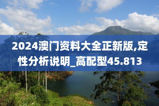 2024澳门资料大全正新版,定性分析说明_高配型45.813