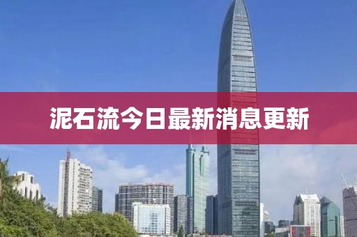 泥石流今日最新消息更新
