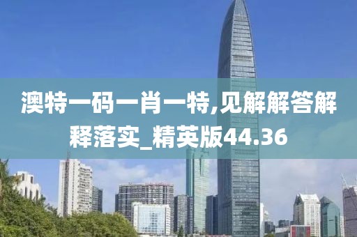 澳特一码一肖一特,见解解答解释落实_精英版44.36