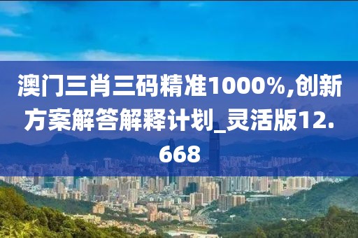 澳门三肖三码精准1000%,创新方案解答解释计划_灵活版12.668