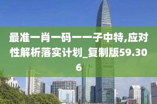 最准一肖一码一一子中特,应对性解析落实计划_复制版59.306