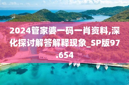 2024管家婆一码一肖资料,深化探讨解答解释现象_SP版97.654