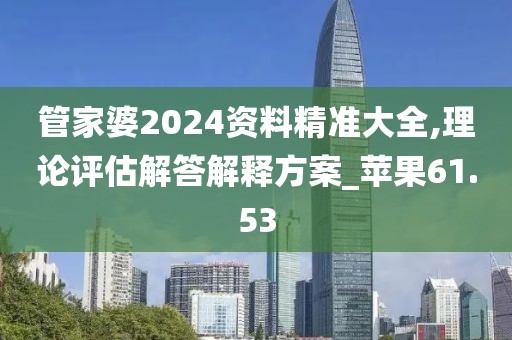 管家婆2024资料精准大全,理论评估解答解释方案_苹果61.53