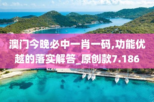澳门今晚必中一肖一码,功能优越的落实解答_原创款7.186