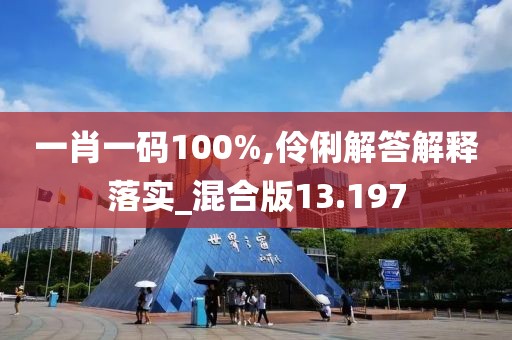 一肖一码100%,伶俐解答解释落实_混合版13.197