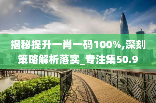 揭秘提升一肖一码100%,深刻策略解析落实_专注集50.9