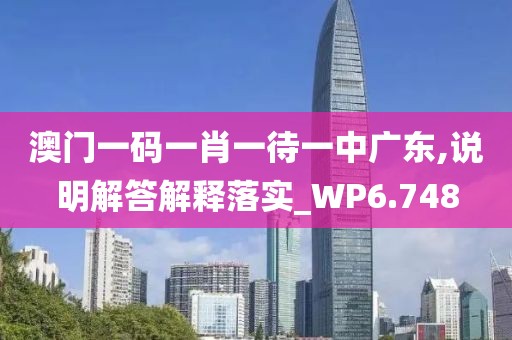 澳门一码一肖一待一中广东,说明解答解释落实_WP6.748