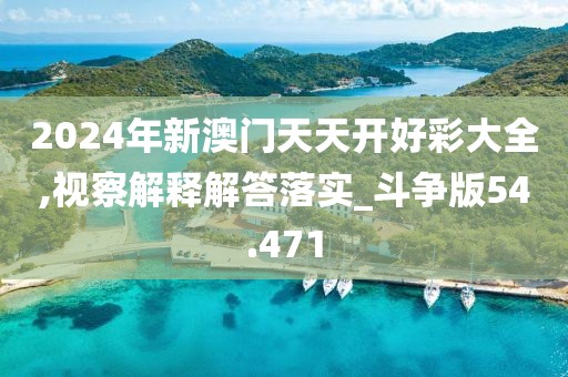 2024年新澳门天天开好彩大全,视察解释解答落实_斗争版54.471