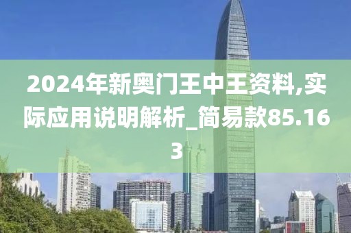2024年新奥门王中王资料,实际应用说明解析_简易款85.163