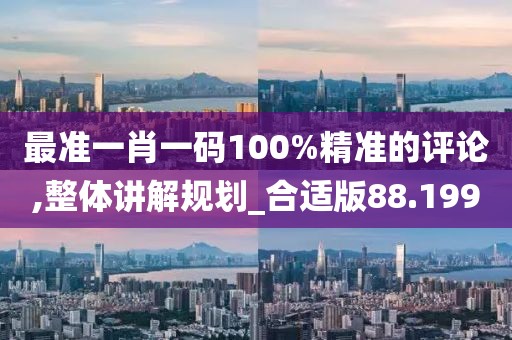 最准一肖一码100%精准的评论,整体讲解规划_合适版88.199