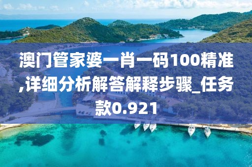 澳门管家婆一肖一码100精准,详细分析解答解释步骤_任务款0.921
