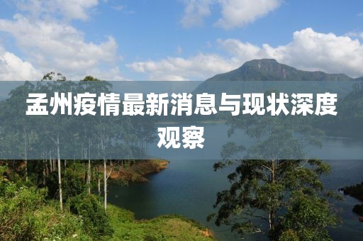 孟州疫情最新消息与现状深度观察