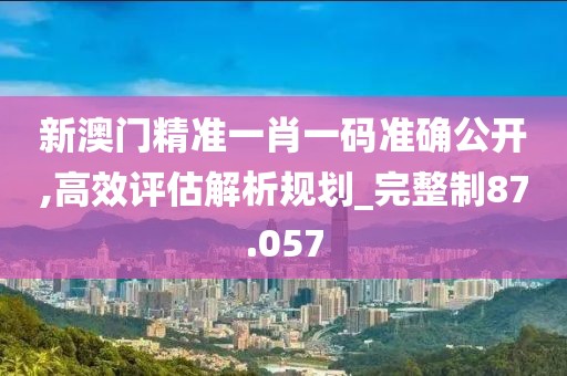 新澳门精准一肖一码准确公开,高效评估解析规划_完整制87.057
