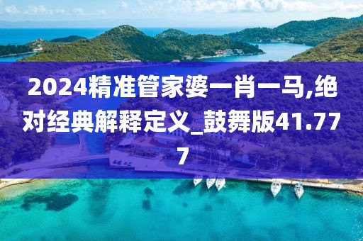 2024精准管家婆一肖一马,绝对经典解释定义_鼓舞版41.777