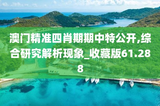 澳门精准四肖期期中特公开,综合研究解析现象_收藏版61.288