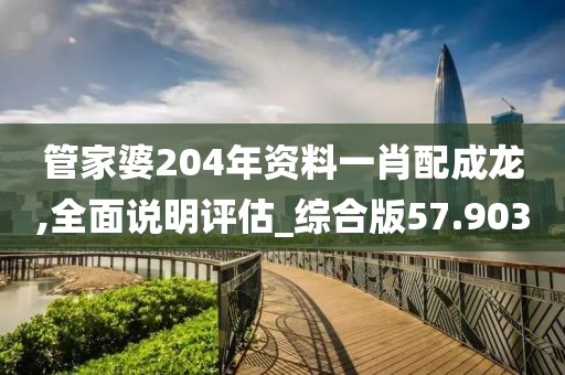 管家婆204年资料一肖配成龙,全面说明评估_综合版57.903