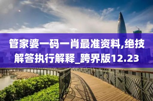 管家婆一码一肖最准资料,绝技解答执行解释_跨界版12.23
