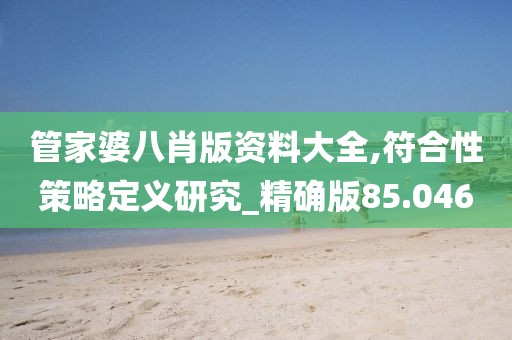 管家婆八肖版资料大全,符合性策略定义研究_精确版85.046